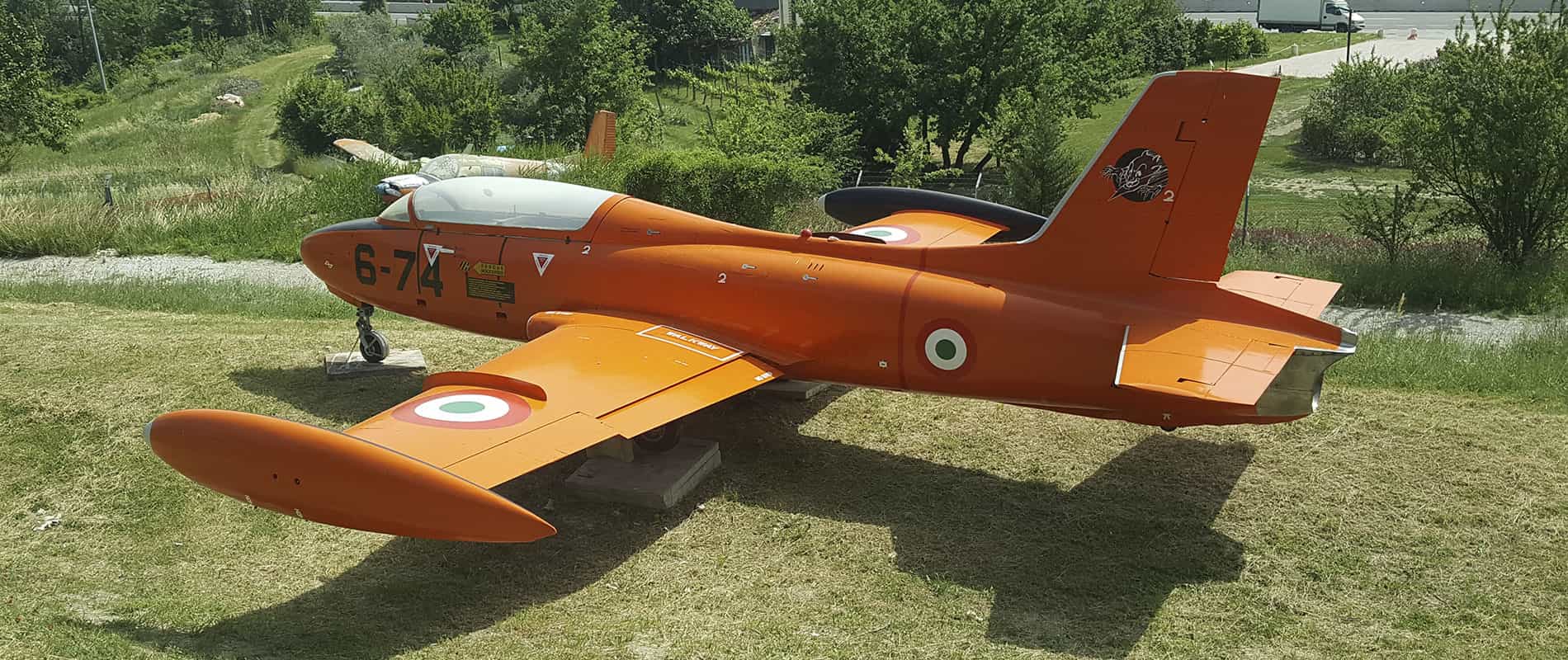 Velivolo in mostra presso il Museo dell'Aviazione di Rimini